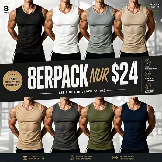 💝Herren Ripp-Tanktop – Weich, Elastisch & Bequem