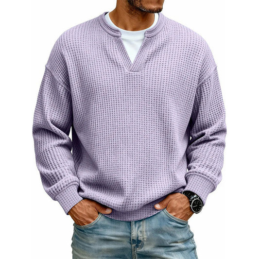 Layered Comfort Waffle Tee – Strukturiertes Herren-Shirt